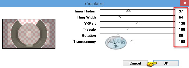 Instellingen filter Filter Factory Gallery B - Circulator