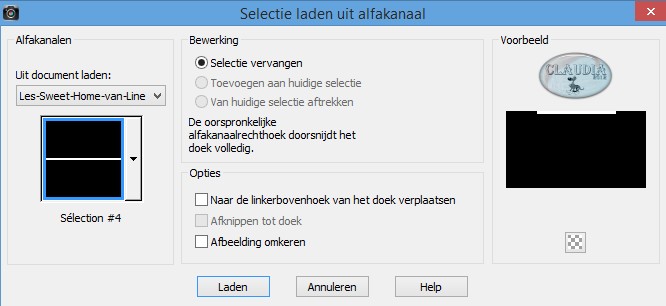 Selectie laden uit alfakanaal : Sélection #4 