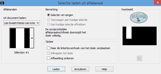 Selectie laden uit alfakanaal : Sélection #1 