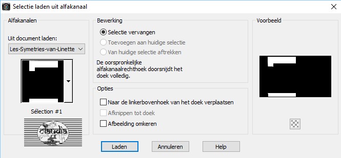 Selectie laden uit alfakanaal : Sélection #1