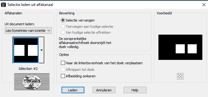 Selectie laden uit alfakanaal : Sélection #2