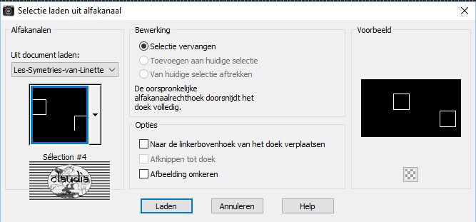 Selectie laden uit alfakanaal : Sélection #4