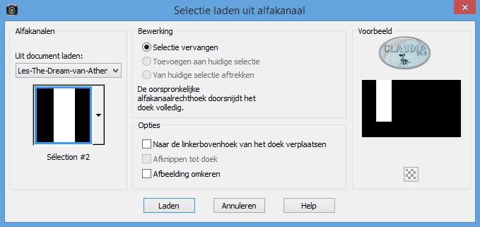 Selectie laden uit alfakanaal : Sélection #2