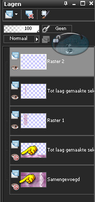 Sluit de onderste 2 lagen in je Lagenpallet door op de oogjes te klikken