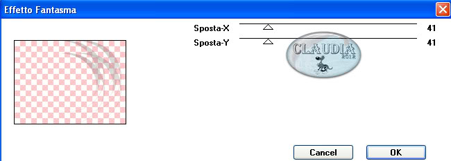Instellingen filter It@lian Editors Effects - Effetto Fantasma