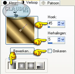 Instellingen voor verloop