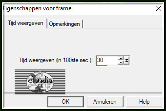 Animatie - Eigenschappen voor frame