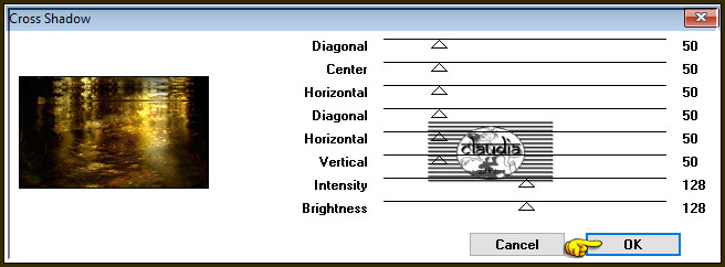 Effecten - Insteekfilters - Graphics Plus - Cross Shadow