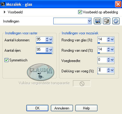 Effecten - Textuureffecten - Mozaïek - glas