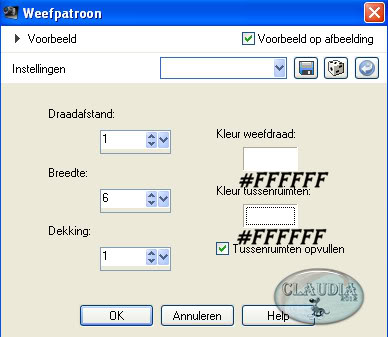 Effecten - Textuureffecten - Weefpatroon