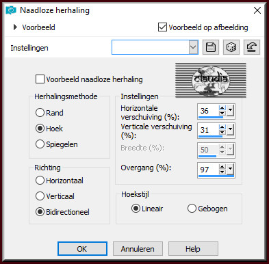 Effecten - Afbeeldingseffecten - Naadloze herhaling