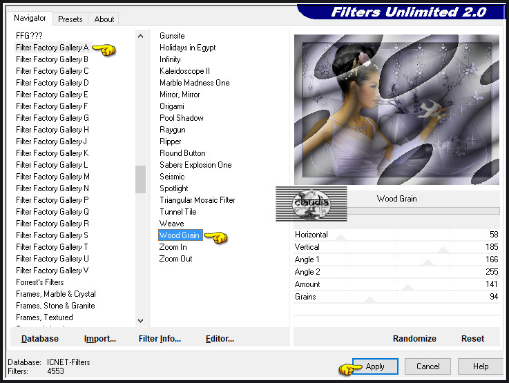 Effecten - Insteekfilters - <I.C.NET Software> - Filters Unlimited 2.0 - Filter Factory Gallery A - Wood Grain
