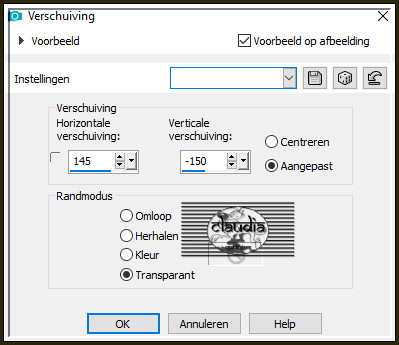 Effecten - Afbeeldingseffecten - Verschuiving