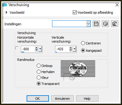 Effecten - Afbeeldingseffecten - Verschuiving