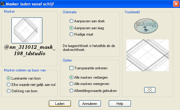 Masker laden vanaf schijf