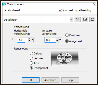 Effecten - Afbeeldingseffecten - Verschuiving :