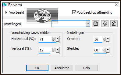 Effecten - Vervormingseffecten - Bolvorm :