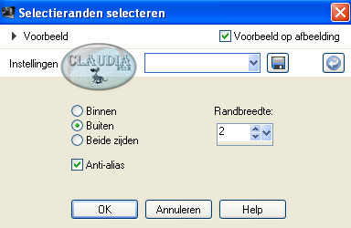 Selecteren van selectieranden