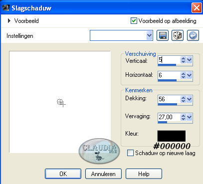 Instellingen Afbeeldingseffect - Verschuiving