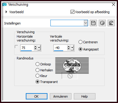 Effecten - Afbeeldingseffecten - Verschuiving