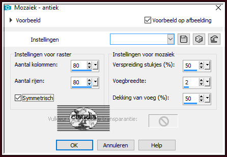 Effecten - Textuureffecten - Mozaïek - antiek