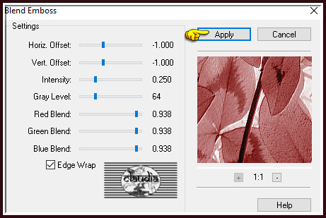 Effecten - Insteekfilters - FM Tile Tools - Blend Emboss