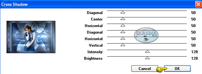 Instellingen filter Graphics Plus - Cross Shadow