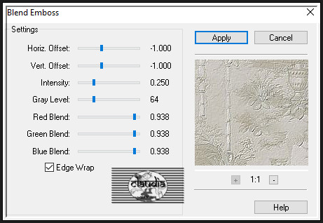 Effecten - Insteekfilters - FM Tile Tools - Blend Emboss