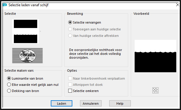 Selecties - Selectie laden/opslaan - Selectie laden vanaf schijf : MarilisPastMemoriesSelec1