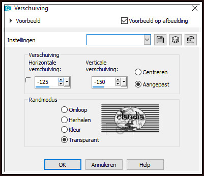 Effecten - Afbeeldingseffecten - Verschuiving