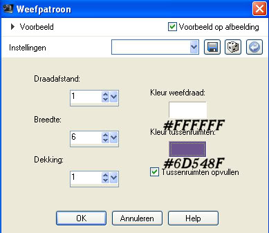 Effecten - Textuureffecten - Weefpatroon