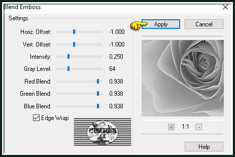 Effecten - Insteekfilters - FM Tile Tools - Blend Emboss