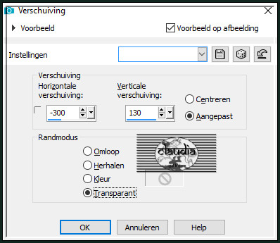 Effecten - Afbeeldingseffecten - Verschuiving