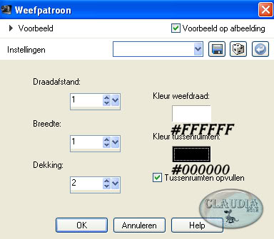 Effecten - Textuureffecten - Weefpatroon