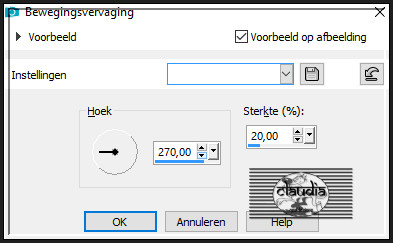 Aanpassen - Vervaging - Bewegingsvervaging