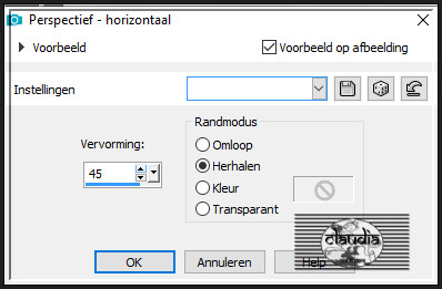 Effecten - Geometrische effecten - Perspectief - horizontaal