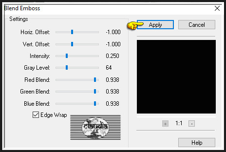 Effecten - Insteekfilters - FM Tile Tools - Blend Emboss