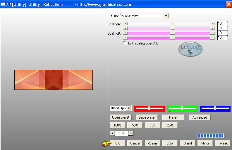 Instellingen filter AP [Utility] - Utility - Reflections