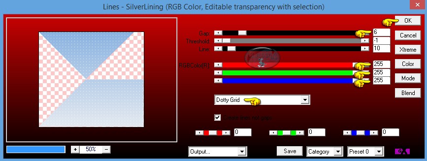 Instellingen filter AP 01 [Innovations] - Lines - SilverLining