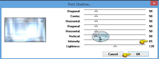 Instellingen filter Tramages - Pool Shadow