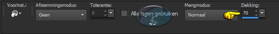 Zet de Dekking op 70%
