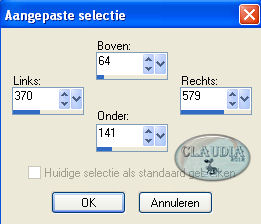 Instellingen Aangepaste selectie