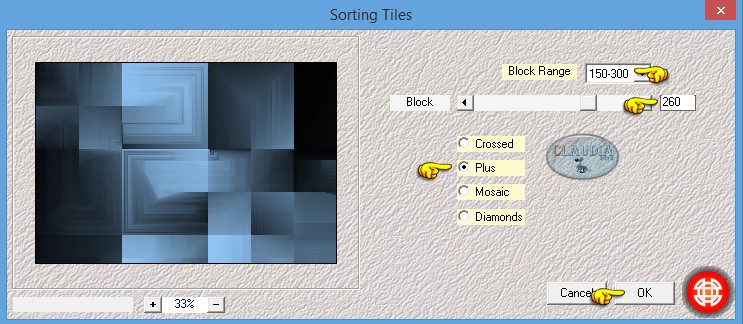 Instellingen filter Mehdi - Sorting Tiles