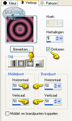 Instellingen Verloop