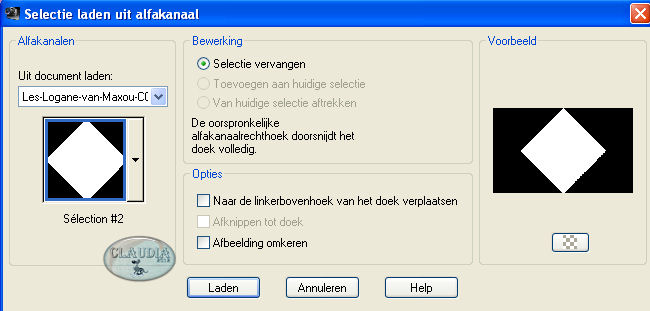 Selectie laden uit alfakanaal : Sélection #2