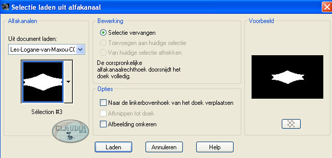Selectie laden uit alfakanaal : Sélection #3