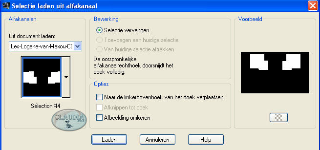 Selectie laden uit alfakanaal : Sélection #4