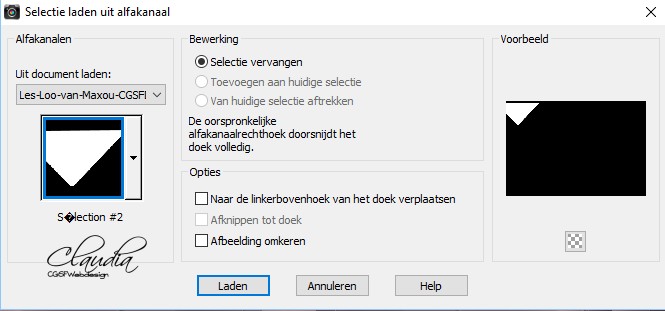 Selectie laden uit alfkanaal : Sélection #2