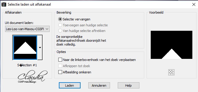 Selectie laden uit alfakanaal : Sélection #1