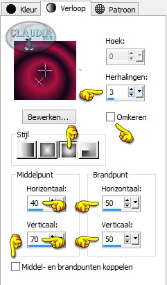 Instellingen Verloop